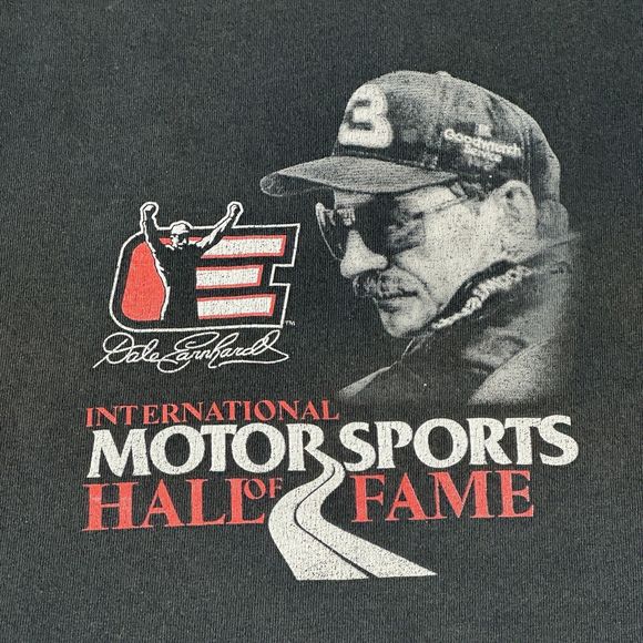 Vintage Dale Earnhardt Sr Shirt Mens Medium Black Winners Circle Hall Of Fame - Picture 2 of 15